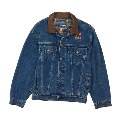 Vintage Blue Solid Denim Jacket