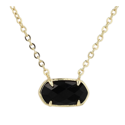 Sterling Silver Onyx Pendant Necklace