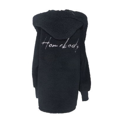 Black Solid Robe