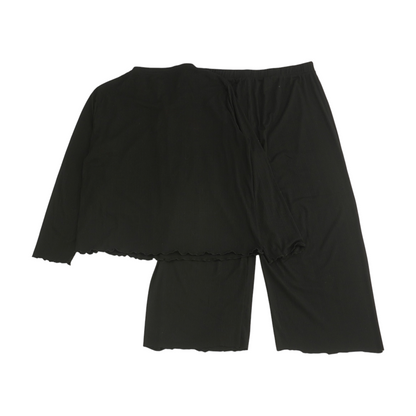 Black Solid Pajama Set