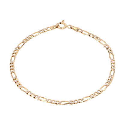 14K Two-Tone Gold Chain Bracelet