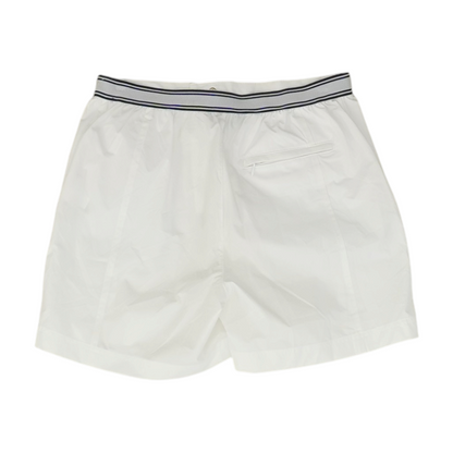 White Solid Chino Shorts