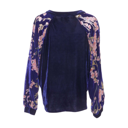 Navy Floral Cardigan Sweater