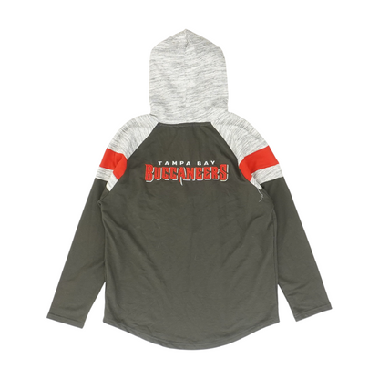 Gray Tampa Bay Buccaneers Color Block Hoodie Pullover