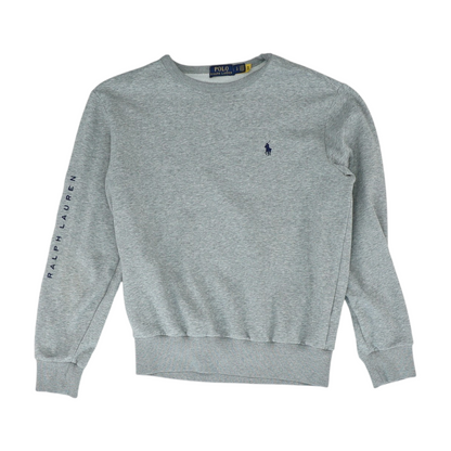 Gray Solid Sweatshirt Pullover