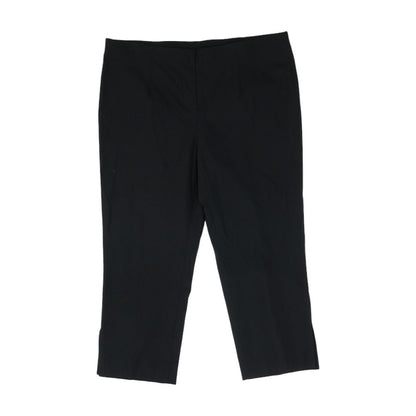 Black Solid Capri Pants