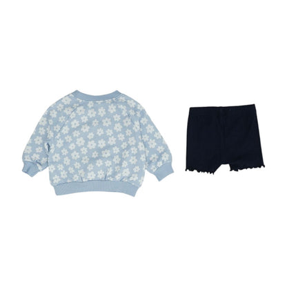 Blue Floral Short Set