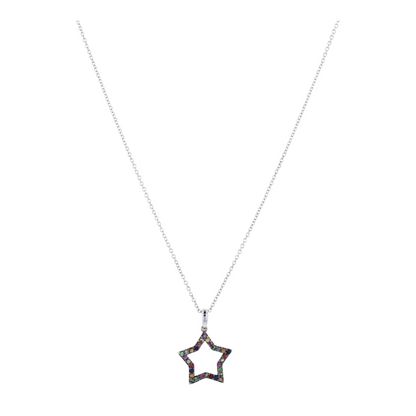 1/3 ctw Sterling Silver Sapphire Pendant Necklace