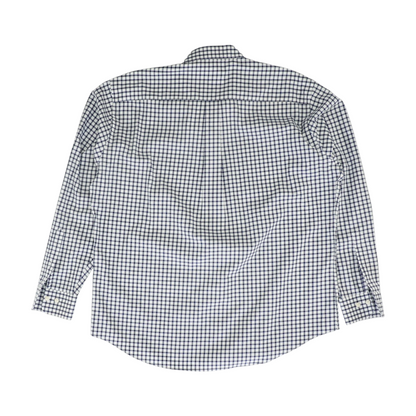 White Check Long Sleeve Button Down