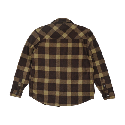 Brown Check Flannel Button Down