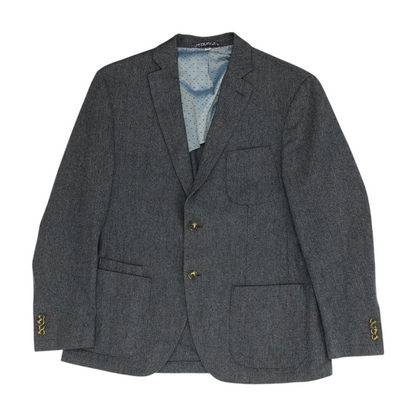 Navy Chevron Sport Coat