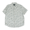 Green Floral Short Sleeve Button Down