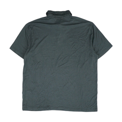 Gray Solid Short Sleeve Polo