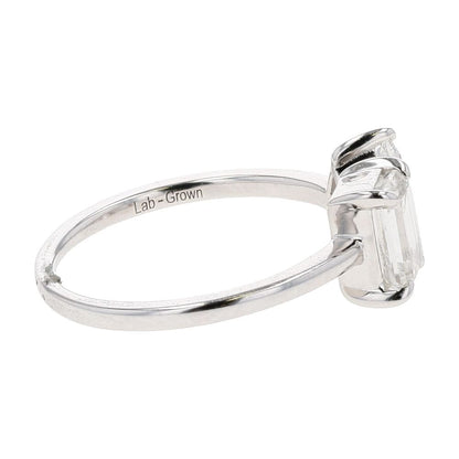 2 Ct 14K White Gold Lab Grown Diamond Toi Et Moi Engagement Ring