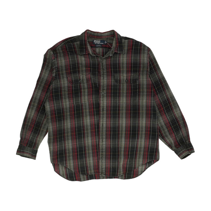 Black Plaid Flannel Button Down