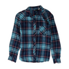 Navy Plaid Flannel Button Down