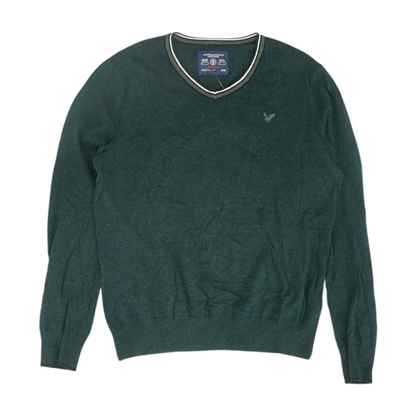 Green Solid Pullover Sweater