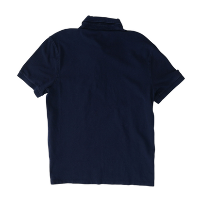Navy Solid Short Sleeve Polo