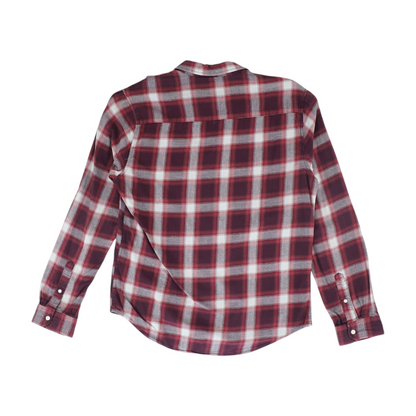 Red Plaid Long Sleeve Button Down