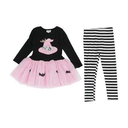 Black Graphic Long Sleeve Set