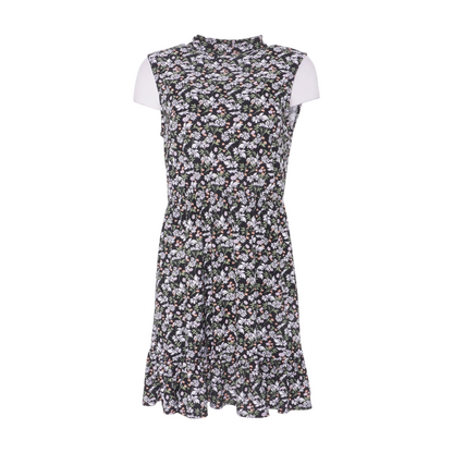 Black Floral Midi Dress