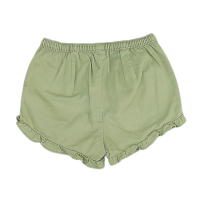 Green Solid Chino Shorts