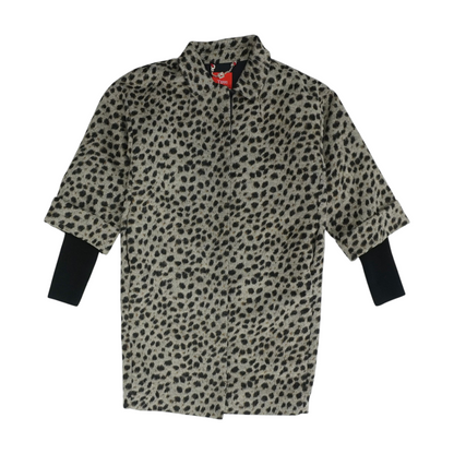 Gray Animal Print Coat