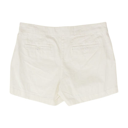 White Solid Chino Shorts