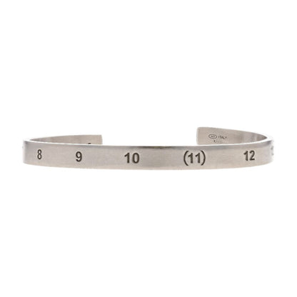 Brushed Sterling Silver Numerical Cuff Bracelet
