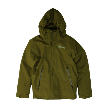 Green Solid Rain Jacket
