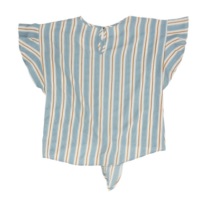 Blue Maternity Striped Blouse