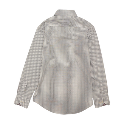 White Check Long Sleeve Button Down