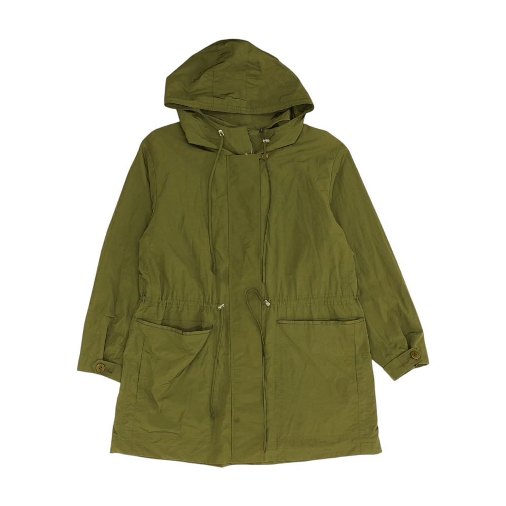 Green Solid Rain Jacket