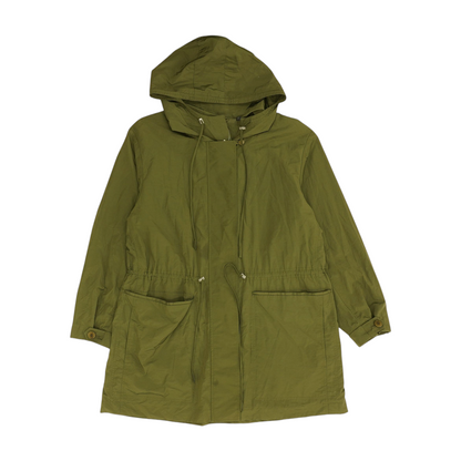 Green Solid Rain Jacket