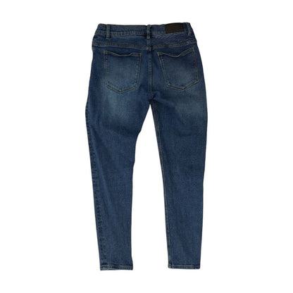 Blue Mid Rise Skinny Leg Jeans