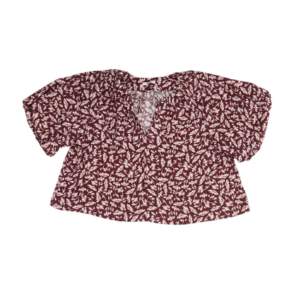 Maroon Floral Blouse