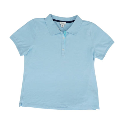 Blue Polo Knit Top