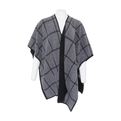Gray Check Cardigan Sweater