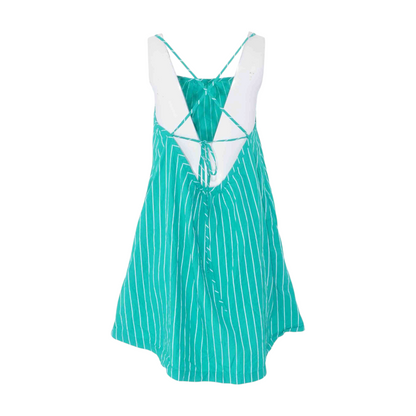 Green Striped Mini Dress