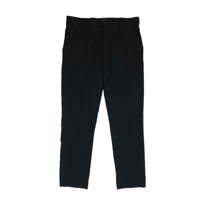 Black Herringbone Slim Pants