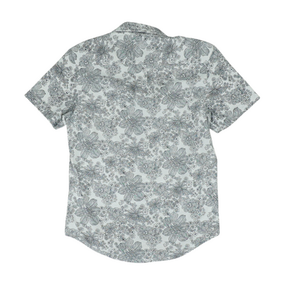Navy Floral Short Sleeve Button Down