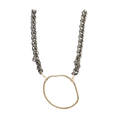 Gun Metal Freeform Necklace