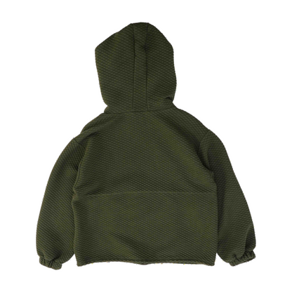 Green Solid Hoodie Pullover