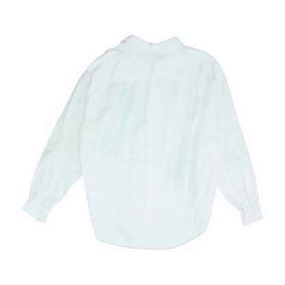 White Floral Long Sleeve Button Down