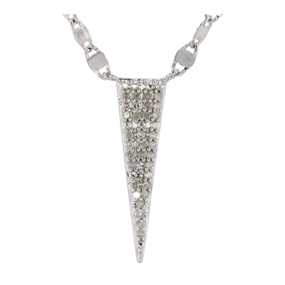 1/10 ctw Sterling Silver Diamond Pendant Necklace