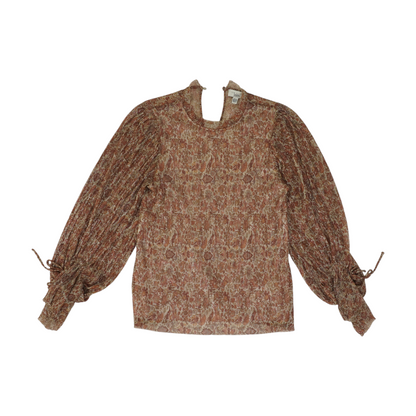 Brown Floral Blouse
