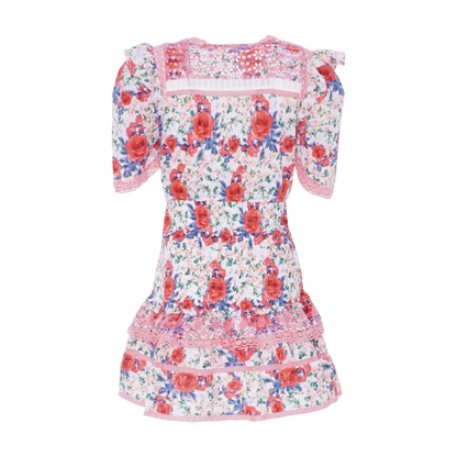 White Floral Mini Dress