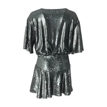 Black Abstract Mini Dress