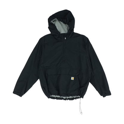 Black Solid Rain Jacket