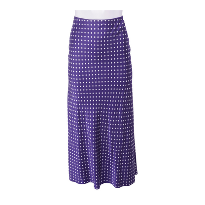 Navy Polka Dot Maxi Skirt